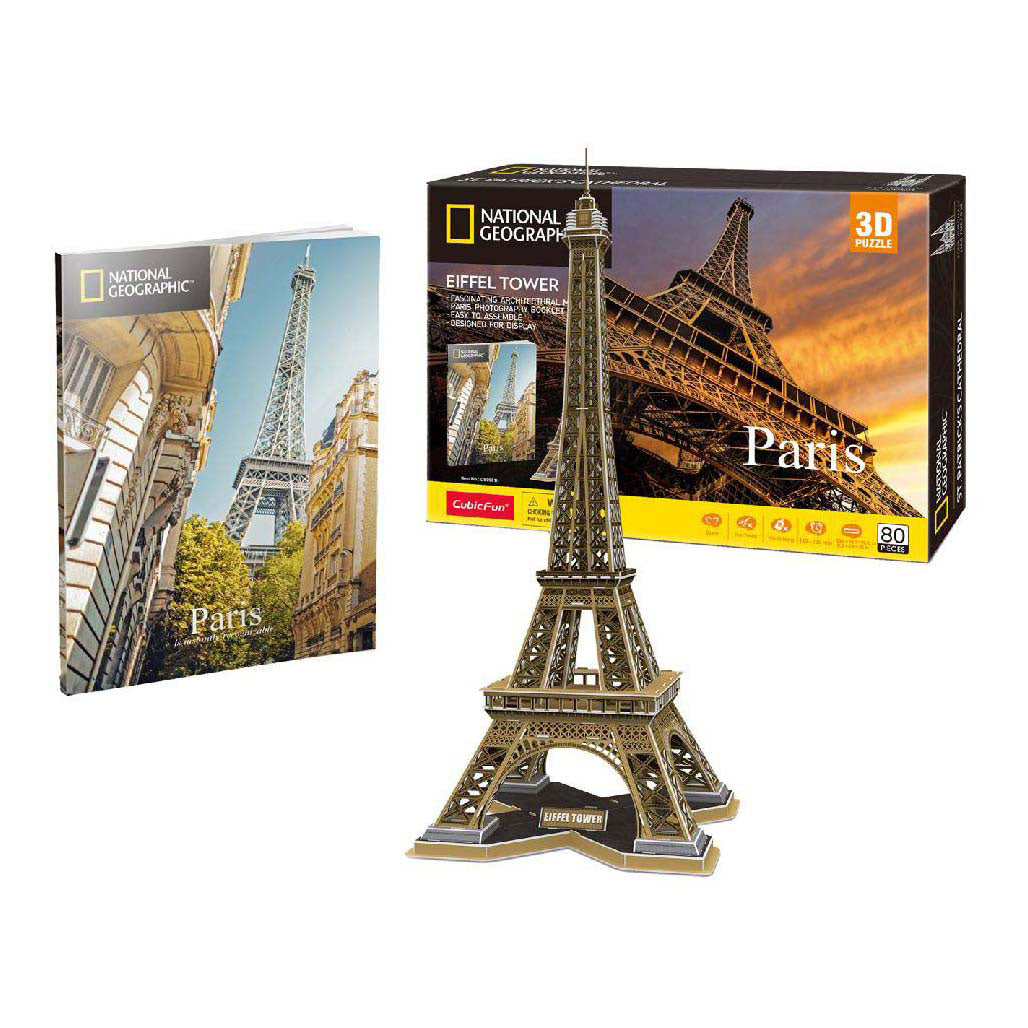 Kubisches lustiges 3D-Puzzle National Geographic Eiffelturm
