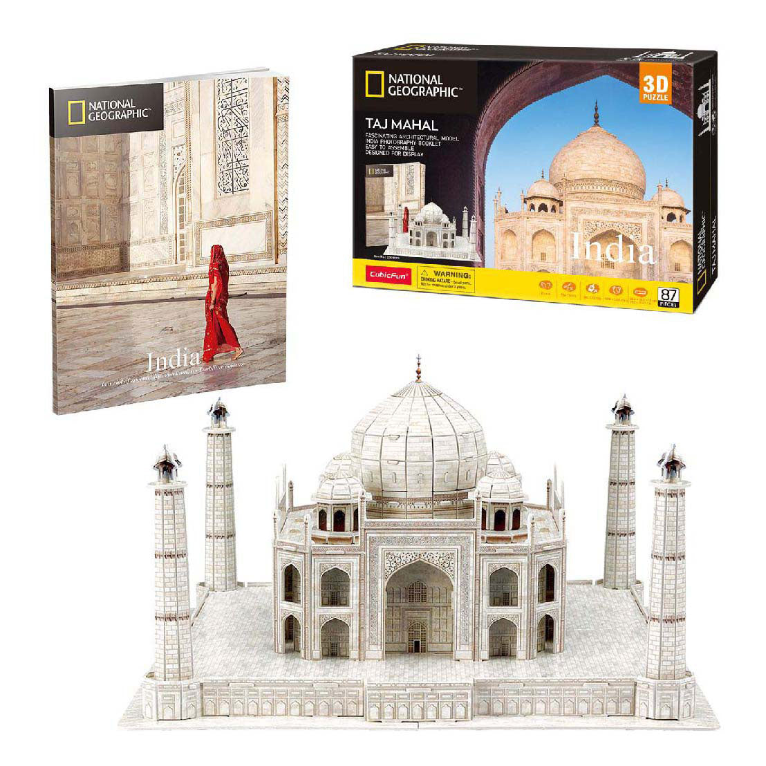 Kubisches lustiges 3D-Puzzle National Geographic Taj Mahal