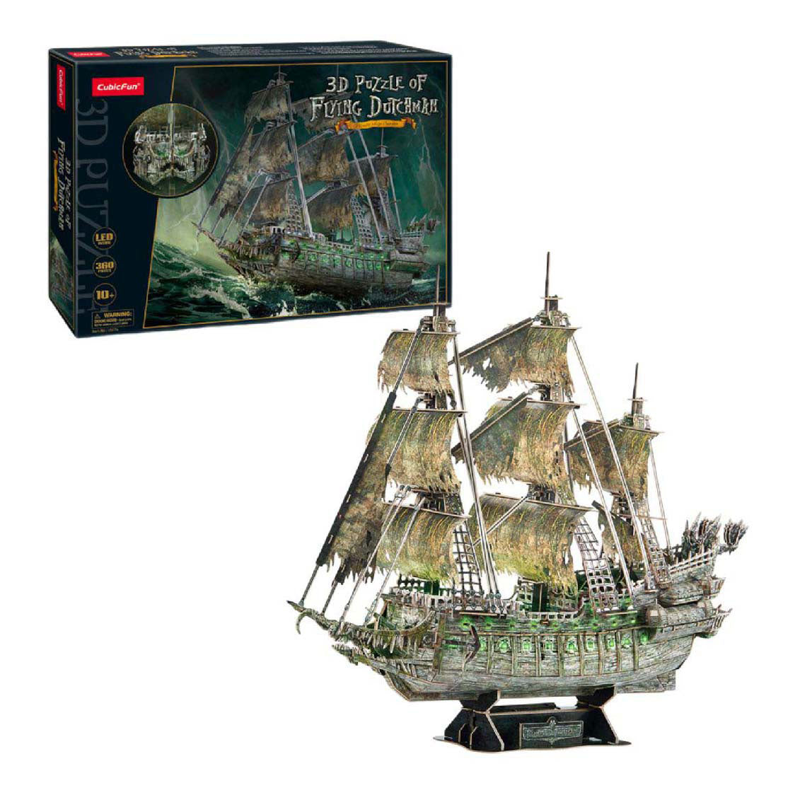 Kubisches lustiges 3D-Puzzle mit fliegendem Holländer LED.