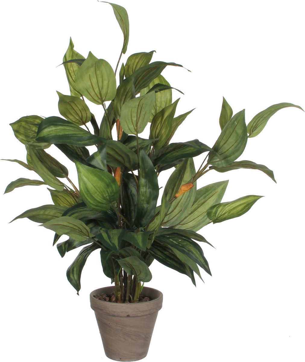 Mica decorations - hosta kunstplant in bloempot stan - h65 x ø40 cm - groen