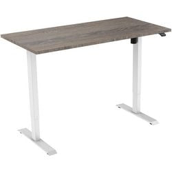 Zit-sta-bureau euroseats 1-motor donkerbruin, wit eiken metaal