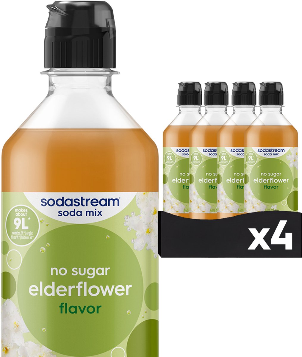 Sodastream Holunderblüten-Null-Sirup – 4er-Pack