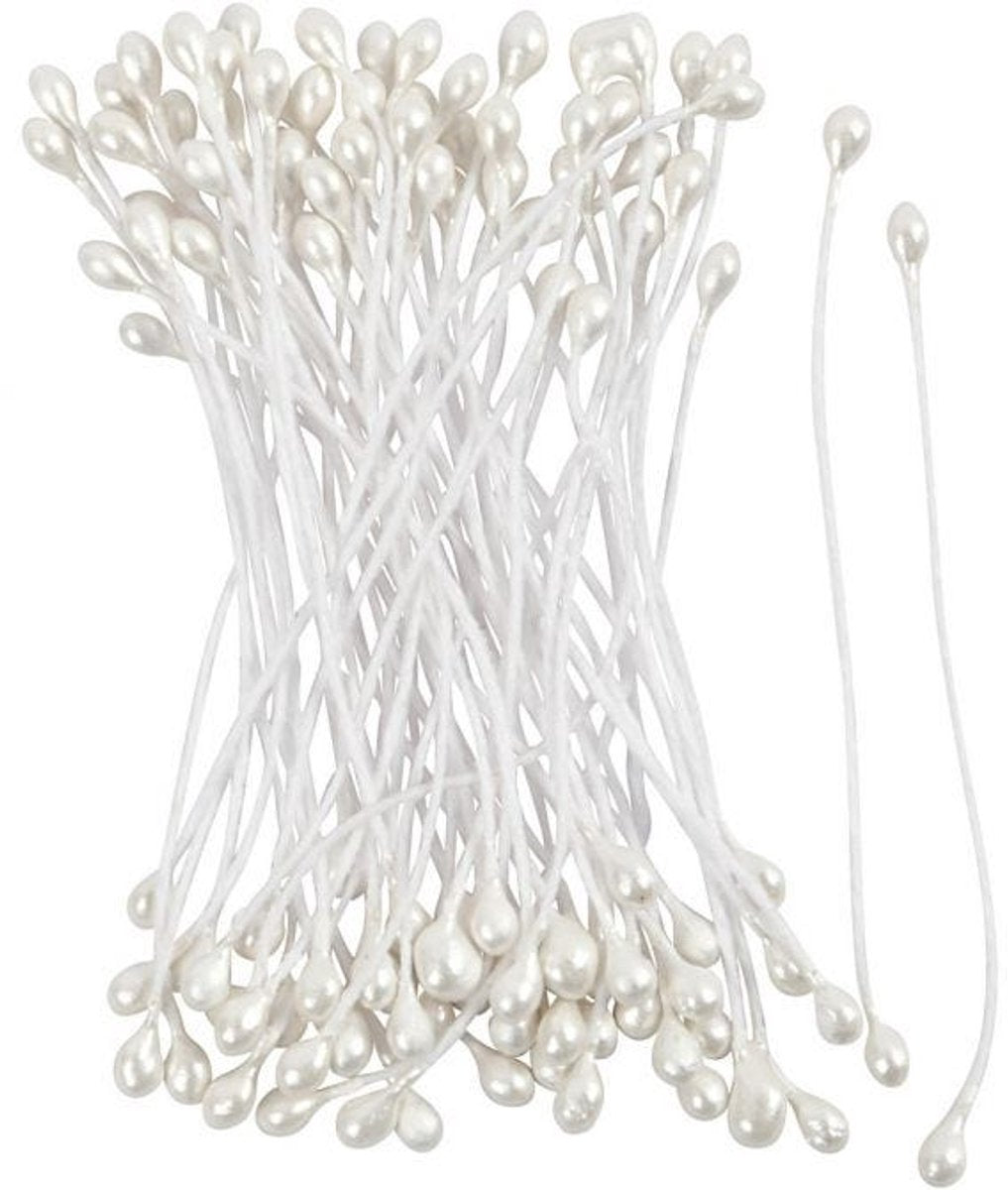 Creativ Company CC Blütenstaubblätter 6 cm weiß 100 Stück