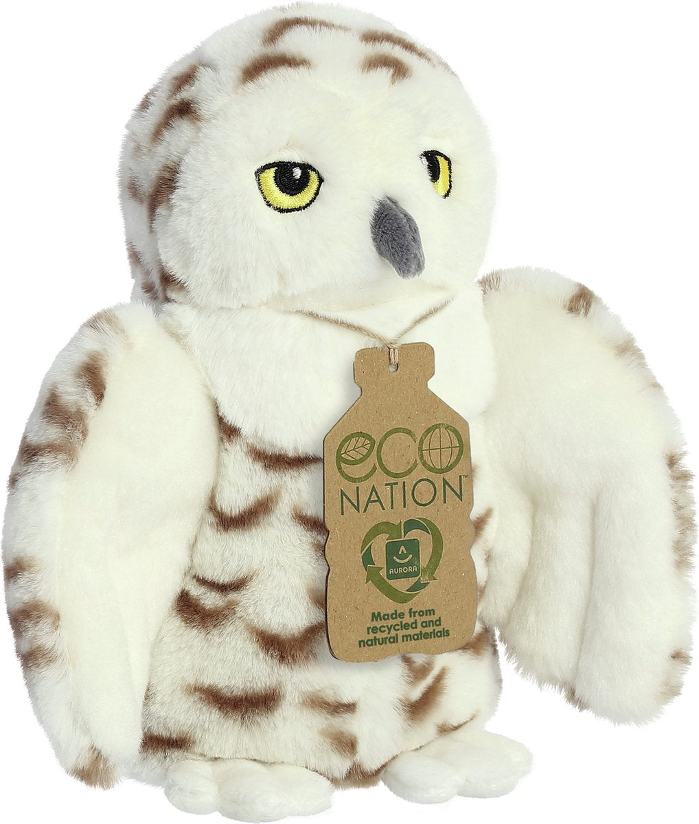 Eco Nation Plüsch-Kuscheltier - Schneeeule - 20 cm