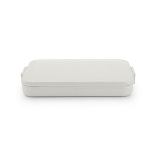 Brabantia Lunchbox zum Mitnehmen, flach, hellgrau