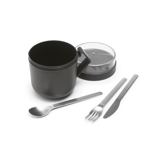 Brabantia Suppenbecher zum Mitnehmen 0,6l dunkelgrau | 2 Stk