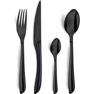 Amefa - Eclat Lumino Black - 16-teiliges Besteckset - 4 Personen