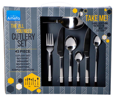 Amefa Manille – 42-teiliges Besteckset „All You Need“ – für 6 Personen – Edelstahl