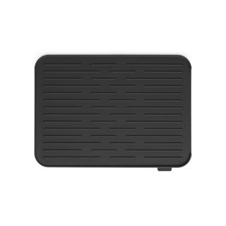 Brabantia Abflussmatte für Waschbecken – Silikon – 44 x 32 cm – Dunkelgrau