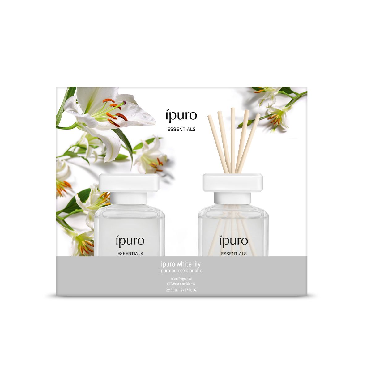 Ipuro geurdiffuser white lily 2 x 50 ml