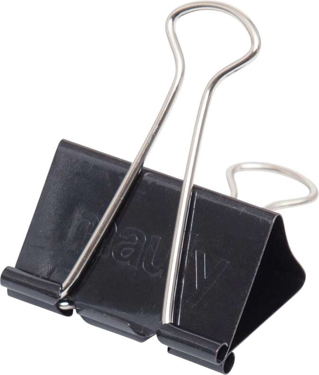 Maul papierklem foldback y© 215, 50 mm, blister, 6 st
