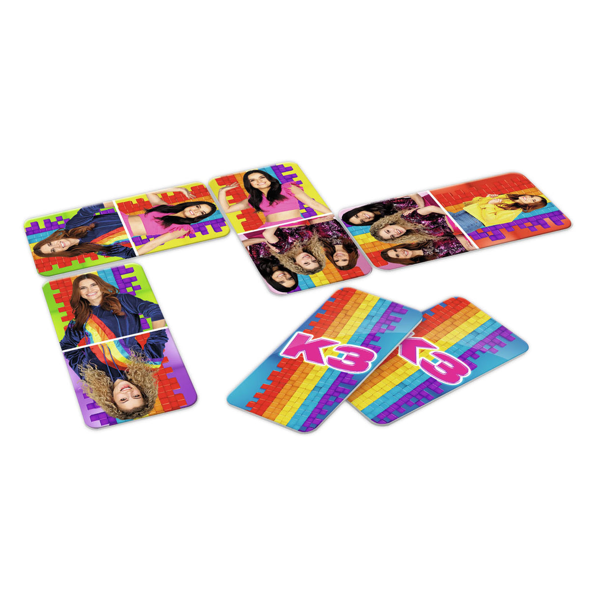 K3-Spiel – 4-in-1-Spiel – Memo, Domino, Puzzle und Lotto