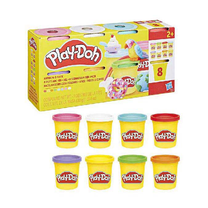 Play-Doh-Regenbogen – 8 Tontöpfe