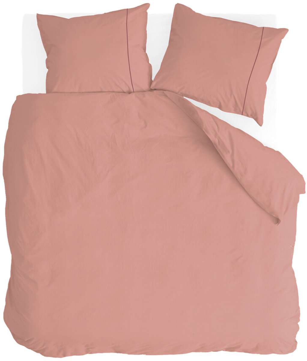 Walra dekbedovertrek remade uni essence - 200x220 - 100% katoen - roze