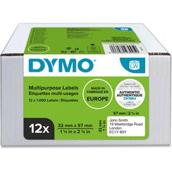 Universele etiketten dymo 11354 mat wit