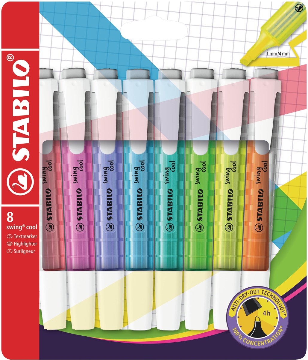 Stabilo Swingcool, 8st.