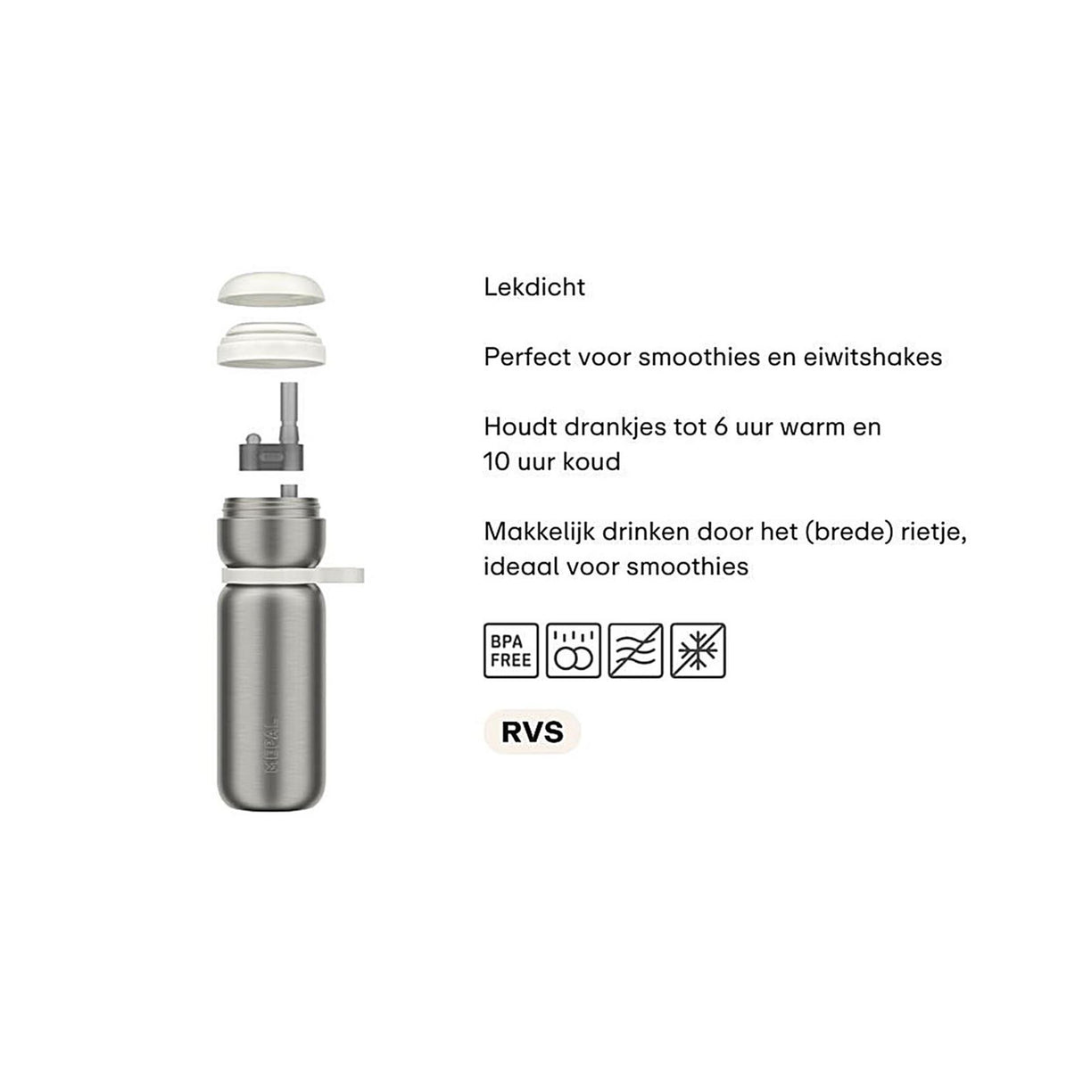 Mepal Isolierflasche Twist 600ml schwarz