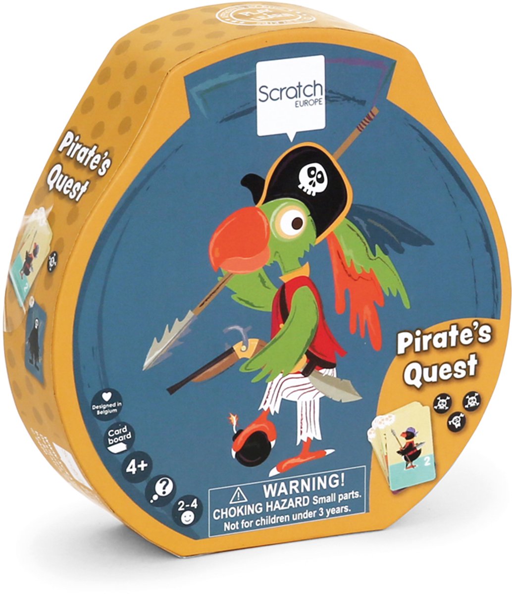 Rubbelbrettspiel - Piratenquest - mit 3 verschiedenen Spielen - 4 Jahre