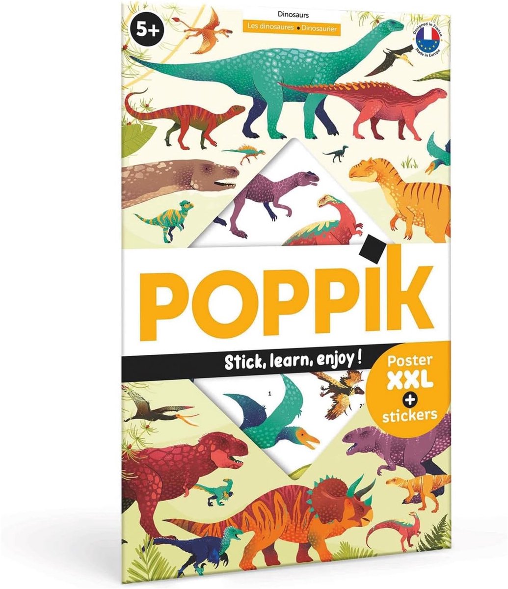 Poppik dinosaurussen sticker poster 68x100cm