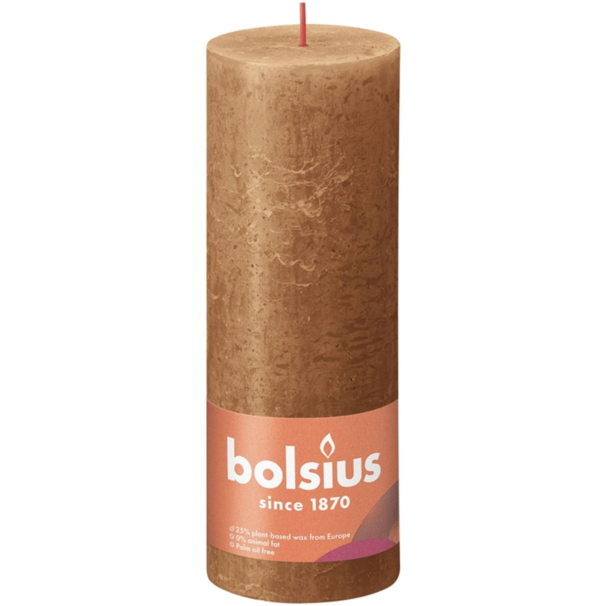 Bolsius Stumpenkerze rustikal würzig braun 190x68 mm