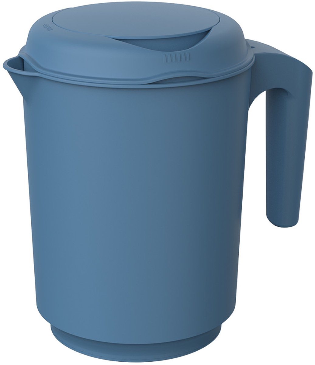 Rotho Fresh - Mixbecher mit Spritzdeckel - 1,5 Liter - Horizontblau