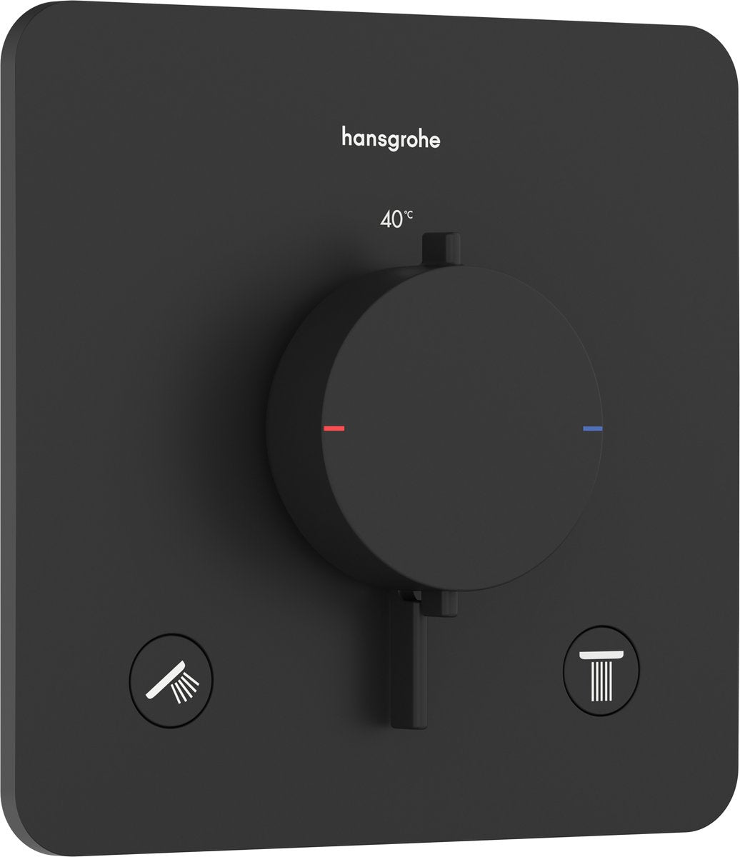 Hansgrohe Ecostat Comfort Q - Einbauthermostat - Ecostat Thermostat - Mattschwarz