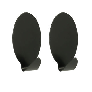 Haken selbstklebend schwarz | 2 Stk