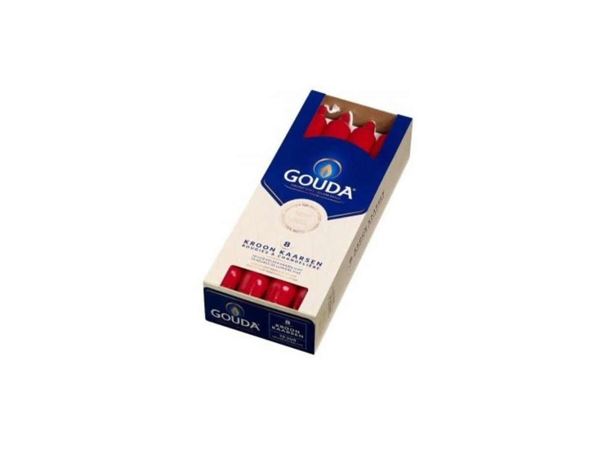 Gouda Kronenkerze rot 240 24 Karton mit 8 Stück
