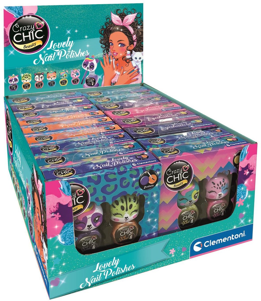 Clementoni Crazy Chic - Nagellack Tiere, 2 Stk.