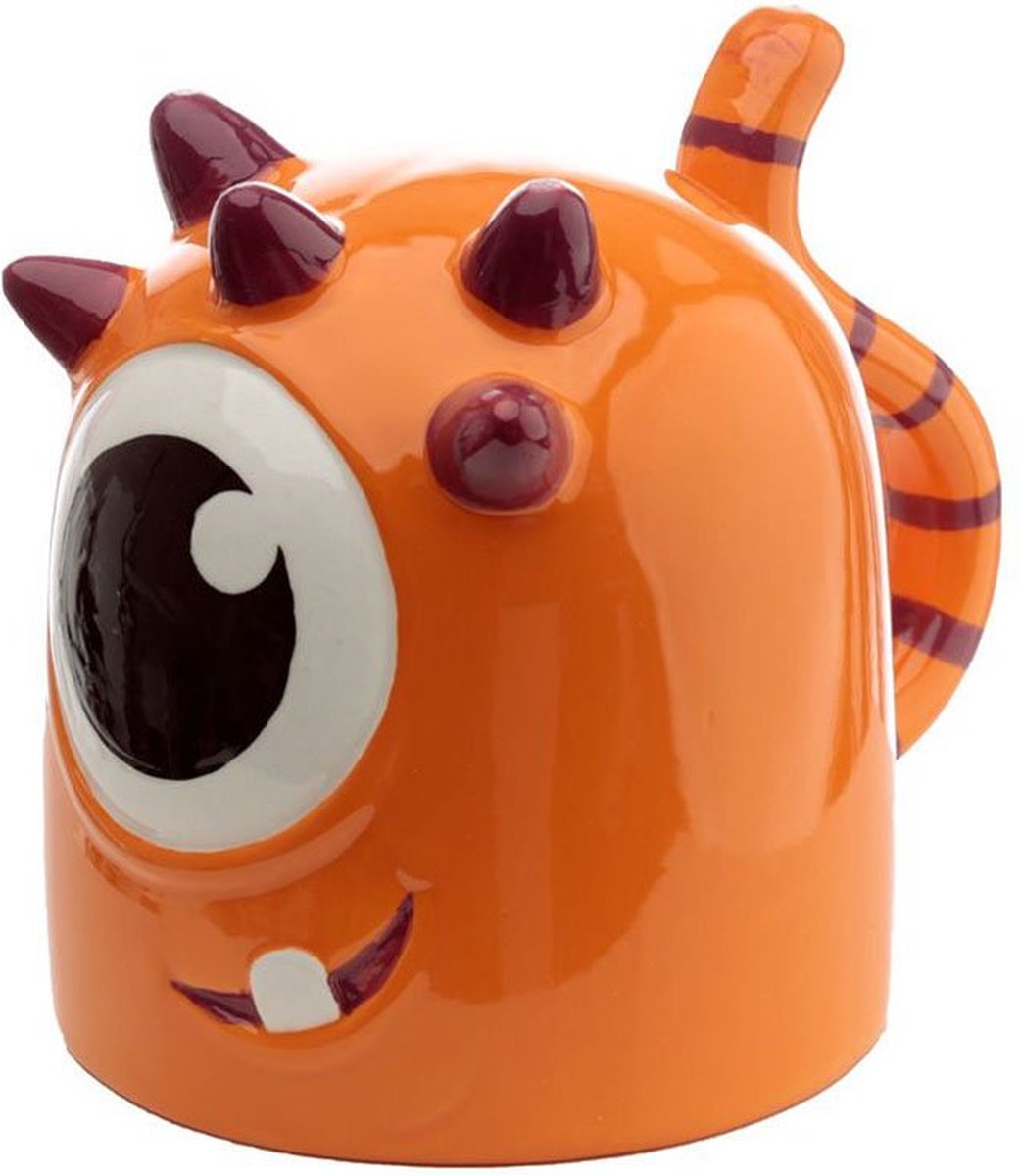 Monstarz orangefarbener Monster-Upside-Down-Keramikbecher