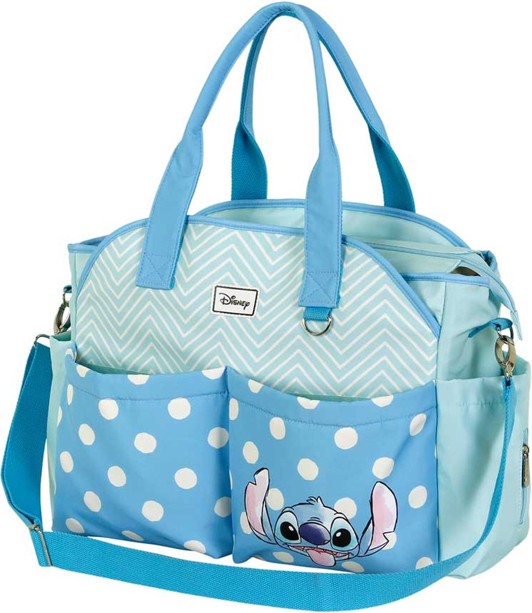 Charactermania - Disney - Lilo und Stitch - Babytasche - praktische Wickeltasche für den Kinderwagen - Blau