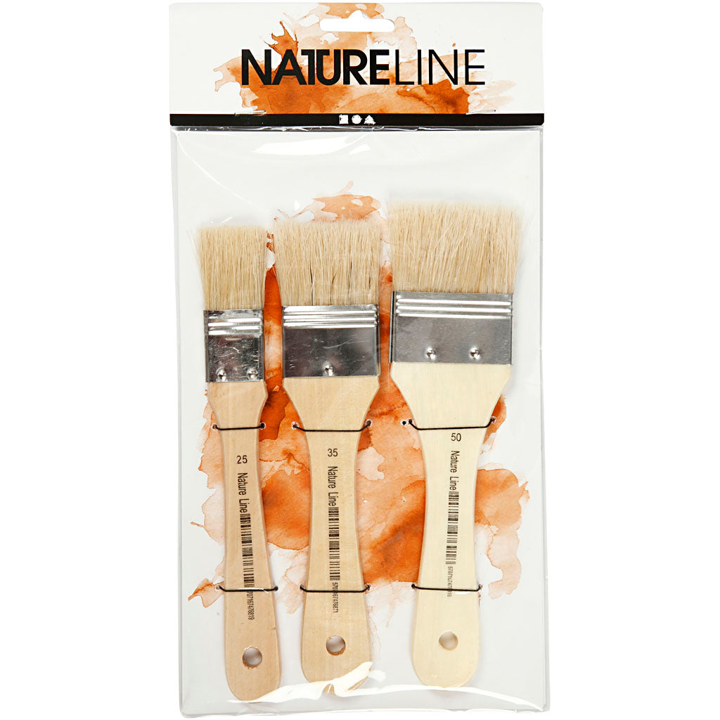 Creativ Company Lack-Lackpinsel, L: 19 cm, B: 25-50 mm, flach, 3 Stück 1 Box