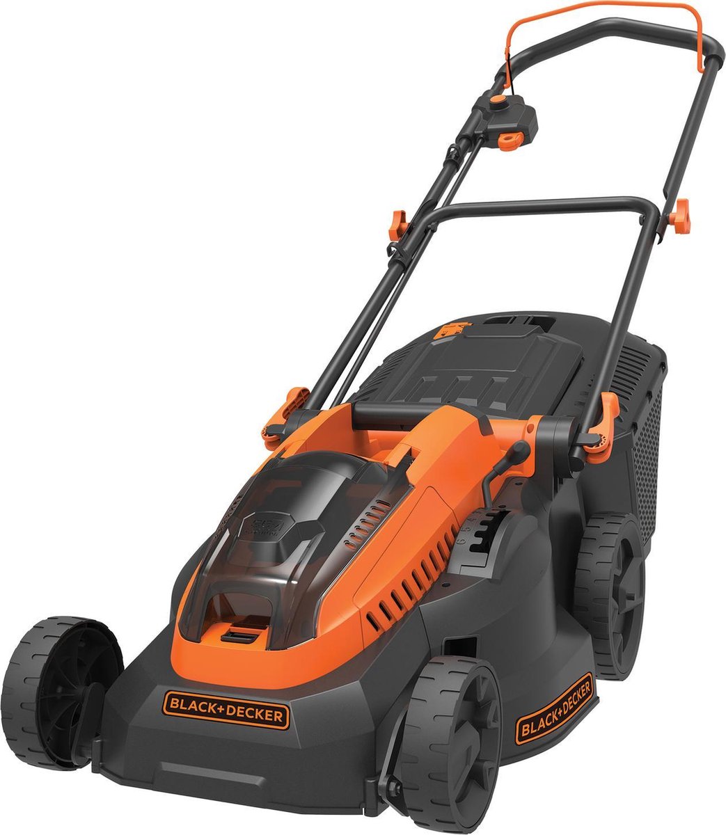 Black+Decker Rasenmäher 36 V, 2 x 2,5 Ah, Lithium-Ionen, 38 cm Schnittbreite für Rasenflächen bis zu 600 m² – clm3825l2-qw