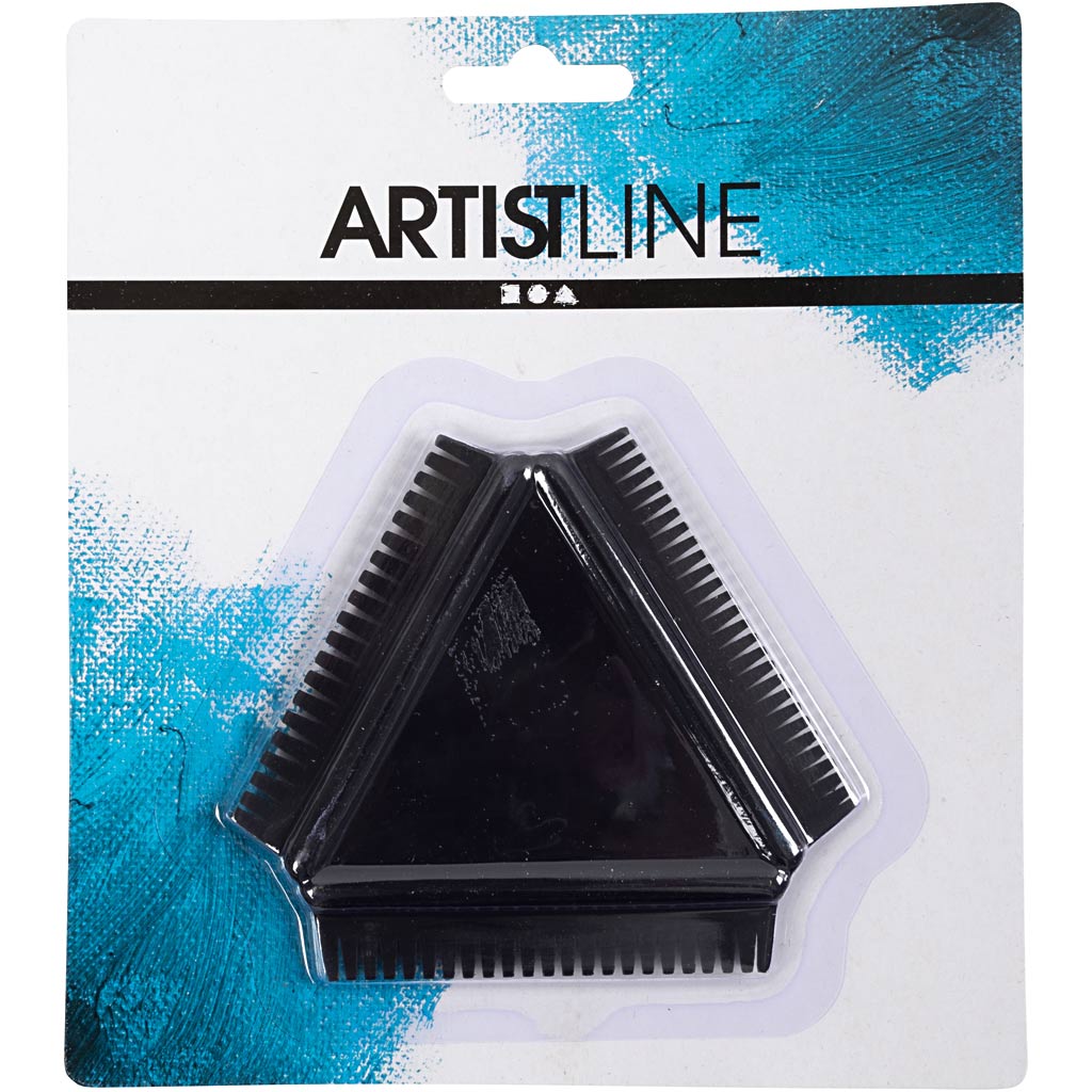 Strukturierter Gummikamm von Creativ Company, Größe 9 cm, schwarz, 1 Stück