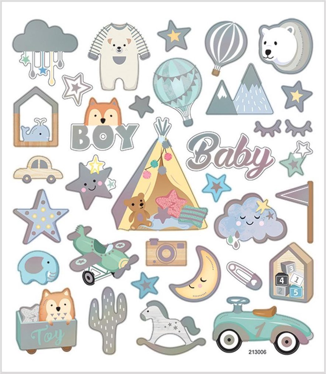 Creativ Company Aufkleber Baby Boy, 1 Blatt