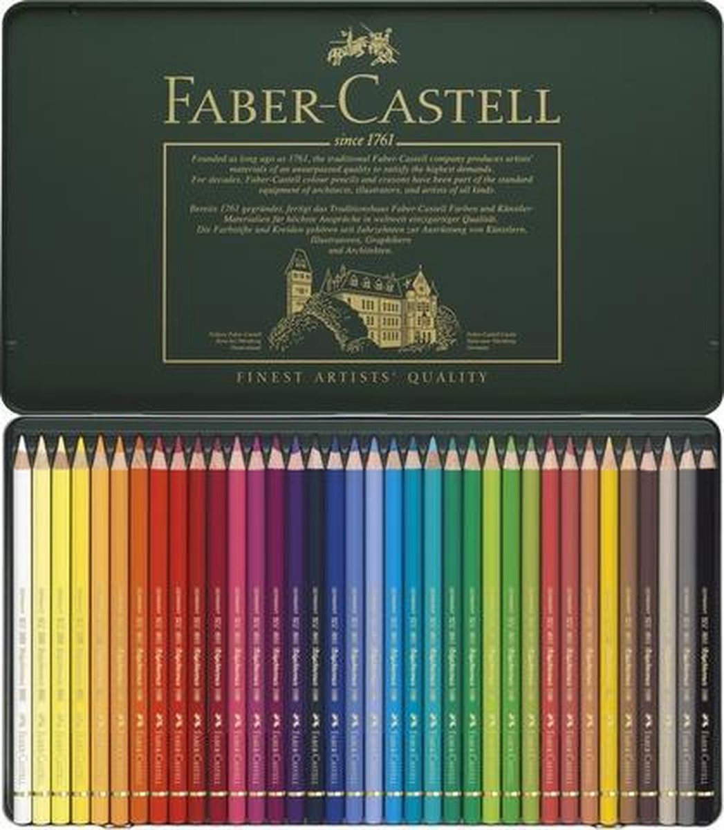 Faber-Castell Buntstifte – Polychromos – 36 Stück in einer Dose – FC-110036