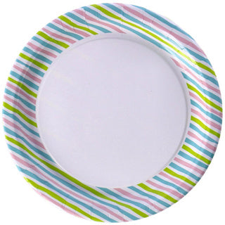 Duni Teller Streifen Multi 22 cm 10 Stück | 4 Stück