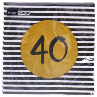 Servietten 40. Geburtstag 33x33 cm | 4 Stück