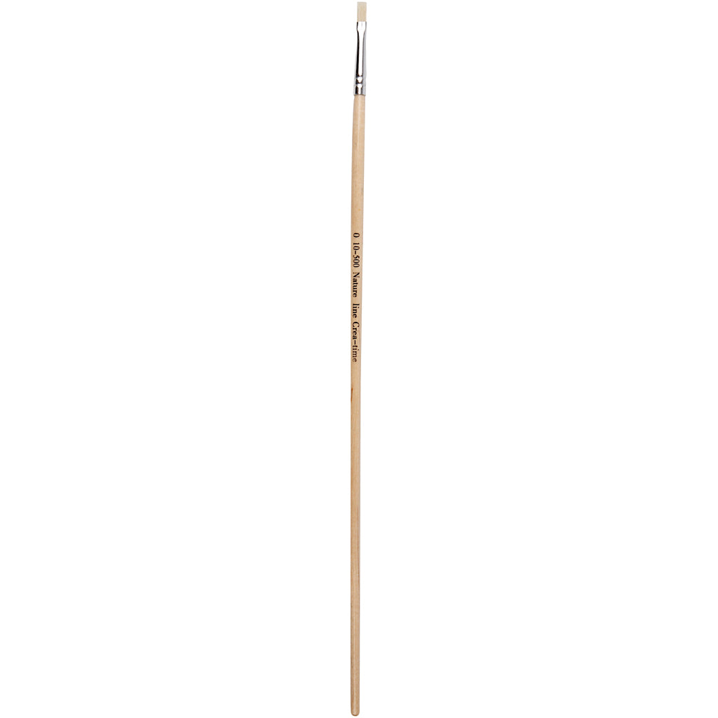 Creativ Company Nature Line Pinsel, Größe 0, B: 4 mm, langer Stiel, 12 Stück 1 Box