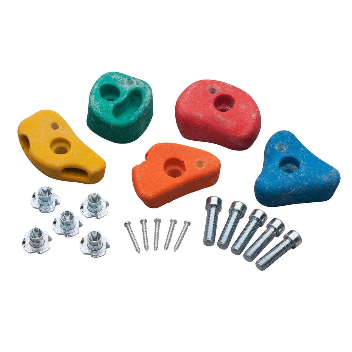 Swinging Climbing Stone Set klein mit 2 Löchern, 5st.