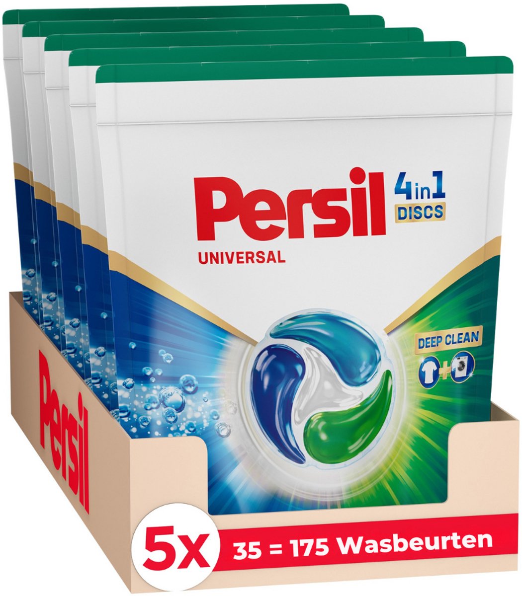 Persil discs universal - krachtige vlekverwijdering - voordeelverpakking - 5x 35 stuks