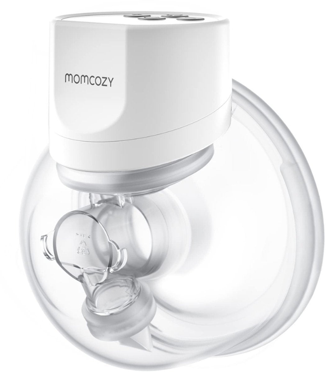 Momcozy S12pro Freisprech-Milchpumpe – 1 Stück – extra leise und kompakt – elektrisch – wiederaufladbar – Weiß