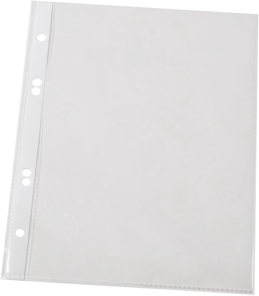 Q-Connect perforierte Showtasche A5, 4-Loch-Perforation, kristallklar, 100 Mikron, Packung mit 100 Stück