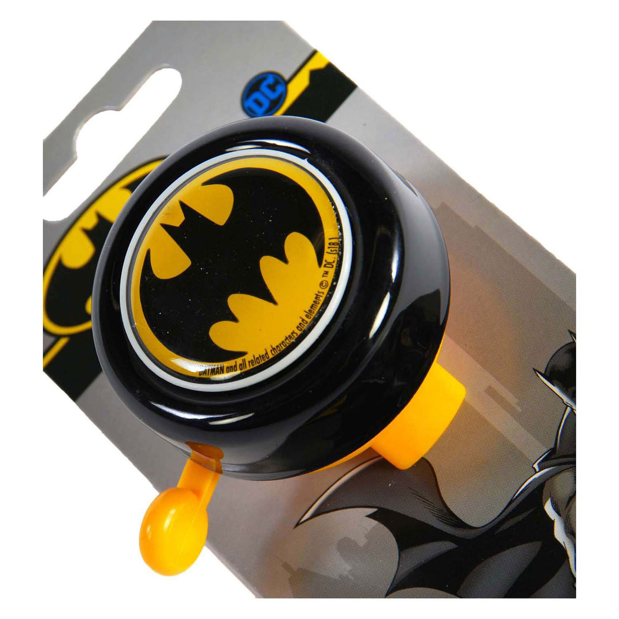 Fahrradglocke Batman 50 mm schwarz gelb