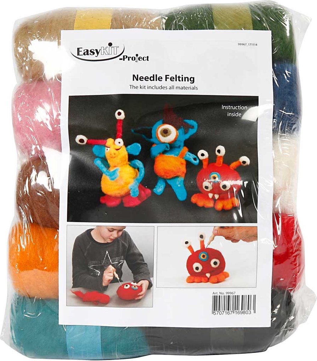 Easykit https: www.cchobby.nl Gruppenset-Nadelfilzen-verschiedene-Farben-1-Set