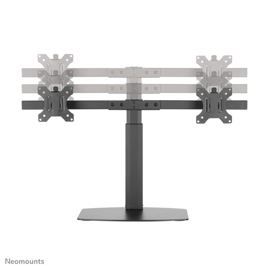 Neomounts FPMA-D865DBlack Flatscreen BureAuteun, 2x 10-27, 12 kg, 35-46 cm, 75x75 100x