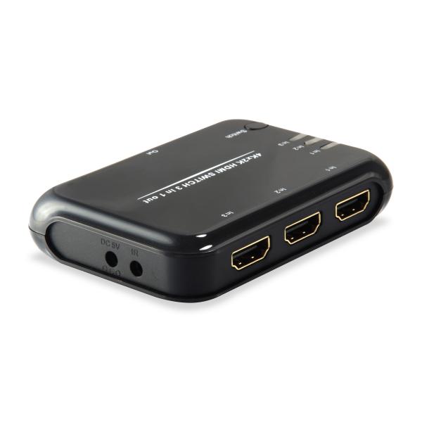 Equip 332721 HDMI-Switch, 3x, HDMI1.4, Dolby True-HD, 7.1-Kanal, Schwarz