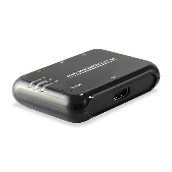 Equip 332721 HDMI-Switch, 3x, HDMI1.4, Dolby True-HD, 7.1-Kanal, Schwarz