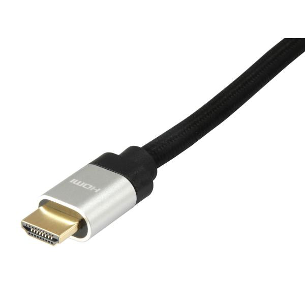 Equip 119381 HDMI 2.1 Ultra-High-Speed-Kabel, HDMI Typ A -> HDMI Typ A 48 Gbit/s, Bogen, 2 m, schwarz