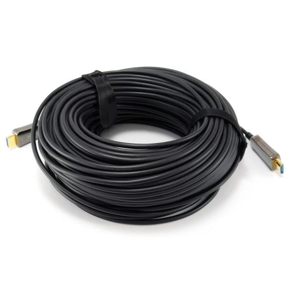 Equip 119433 HDMI 2.0 aktives optisches Kabel, HDMI Typ A -> HDMI Typ A3D, 18 Gbit/s, 100 m, schwarz